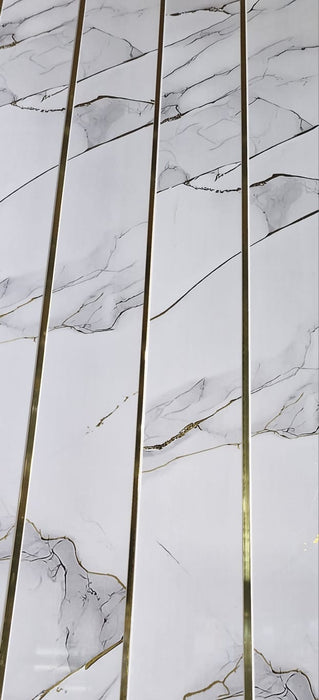 Ice Grey Gold Strip Ceiling Panel