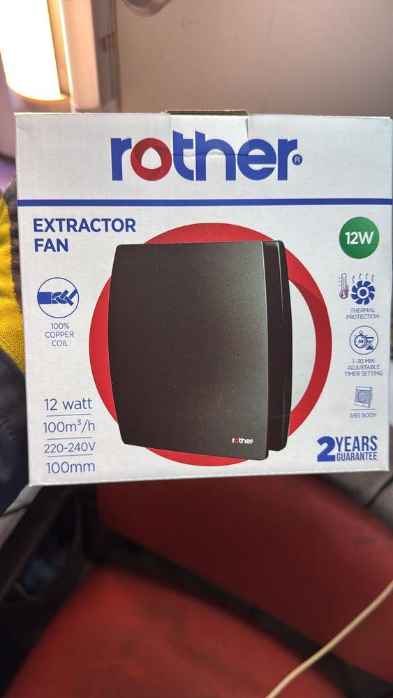 Rother Extractor Fan 12W Black