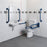 Doc M Pack - Accessible Bathroom Toilet, Basin + Blue Grab Rails