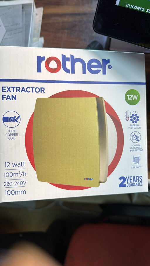 Rother Extractor Fan 12W Golden